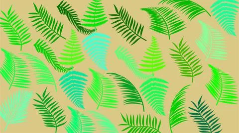 Seamless stylish leaves pattern vector background Stock Illustration