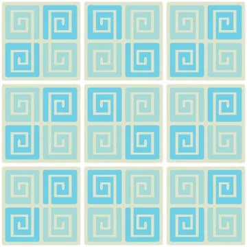 Seamless stylish texture with ancient style, square theme Stock Illustration