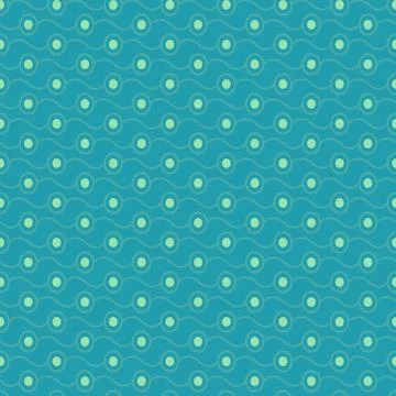 Seamless stylish texture with connected circles and blue color Stock Illustration