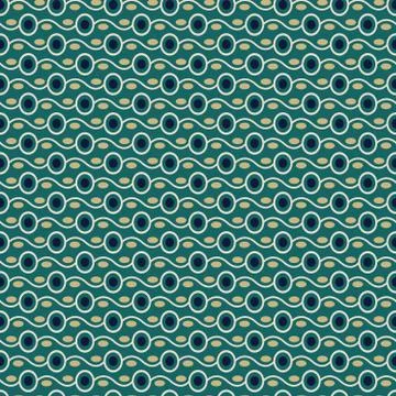 Seamless stylish texture with connected circles and blue color Stock Illustration