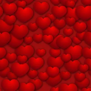 Seamless stylish Valentine's Day pattern with hearts Stock Illustration