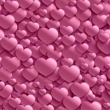 Seamless stylish Valentine's Day pattern with hearts. Stock Illustration