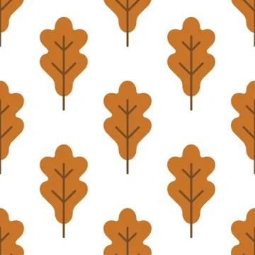 Seamless stylized leaf pattern. イラスト素材