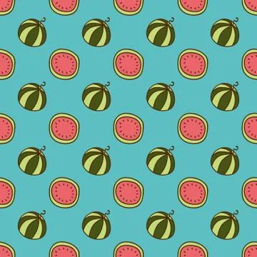 Seamless summer background. Hand drawn pattern Stock Illustration