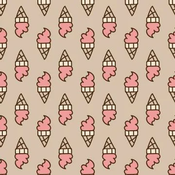 Seamless summer background. Hand drawn pattern Illustrazione stock