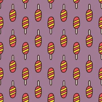 Seamless summer background. Hand drawn pattern Stock Illustration