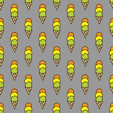 Seamless summer background. Hand drawn pattern Stock Illustration