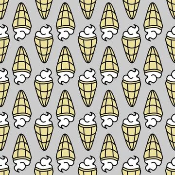 Seamless summer background. Hand drawn pattern Stock Illustration