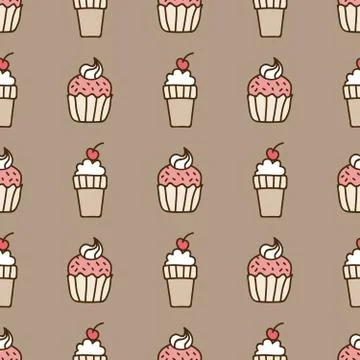 Seamless summer background. Hand drawn pattern Stock Illustration