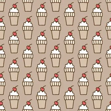 Seamless summer background. Hand drawn pattern Stock Illustration