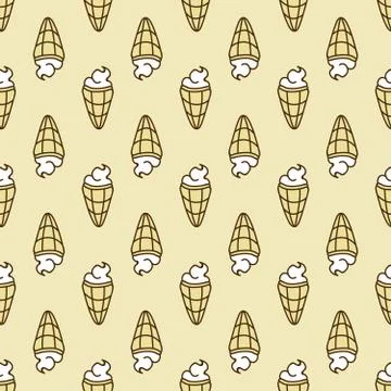 Seamless summer background. Hand drawn pattern Stock Illustration