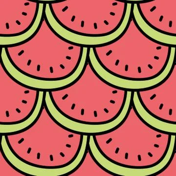 Seamless summer background. Hand drawn pattern Stock Illustration