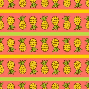 Seamless summer background. Hand drawn pattern Stock Illustration