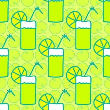 Seamless summer background. Hand drawn pattern Stock Illustration