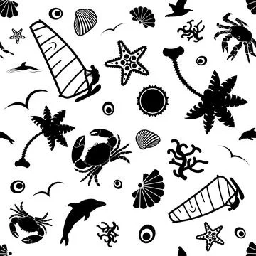 Seamless Summer Background Иллюстрация