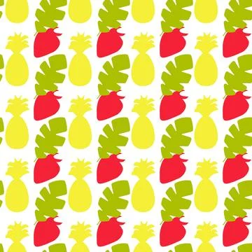 Seamless summer color pattern of abstract shapes Illustrazione stock