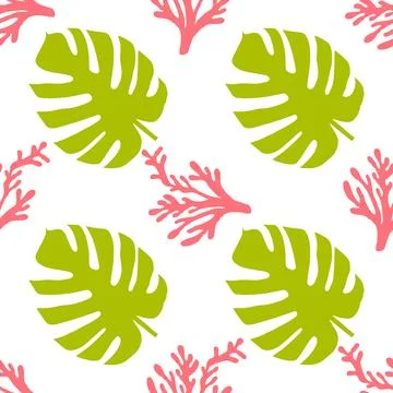 Seamless summer color pattern of abstract shapes Stock Illustration