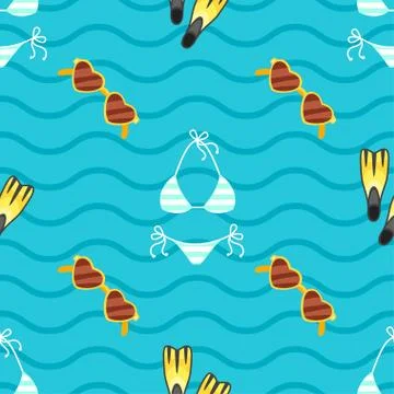 Seamless summer colorful pattern. Stock Illustration