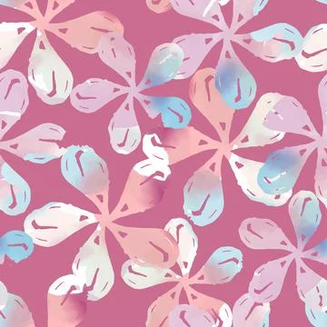 Seamless summer colourful flowers pattern background , greeting card or fabri Stock Illustration