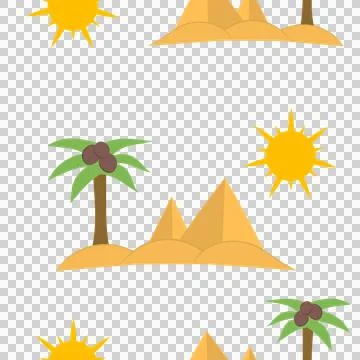 Seamless summer pattern. PNG Stock Illustration