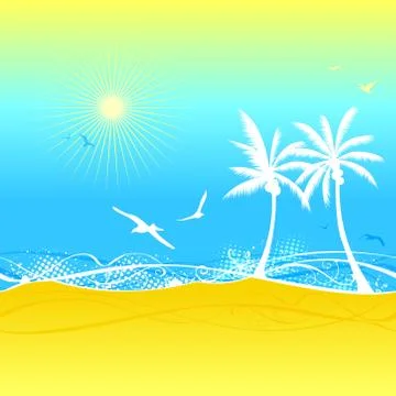 Seamless summer texture. Stock Illustration