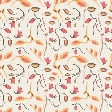 Seamless summer tiny floral pattern Stock Illustration