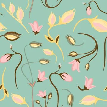 Seamless summer tiny floral pattern Stock Illustration