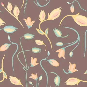 Seamless summer tiny floral pattern Stock Illustration