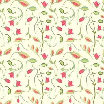 Seamless summer tiny floral pattern Stock Illustration