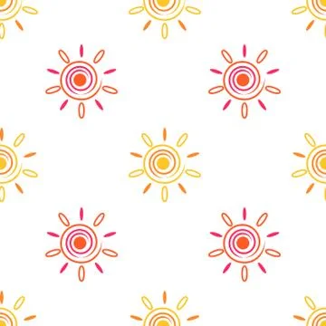 Seamless sun background Stock Illustration