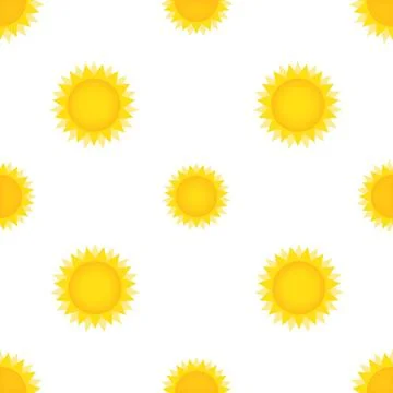 Seamless sun pattern. Stock Illustration