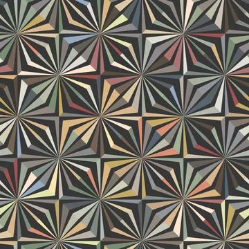 Seamless sunburst pattern. Multicolored vector image. Stock Illustration