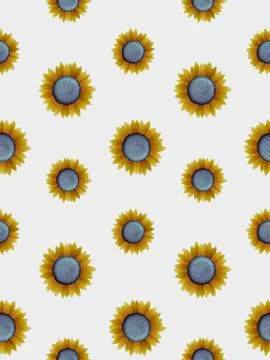 Seamless sunflowers Stock Illustration