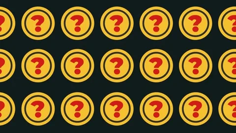 Seamless support pattern with red question mark icons on a tile background anima Stock Footage 327580276