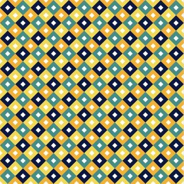 Seamless swatch - square or rhombus ornaments in diagonal way Stockillustratie