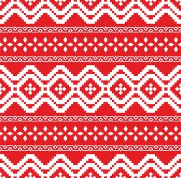Seamless sweater vector print,Geometric background for winter season.Christmas Stock Illustration