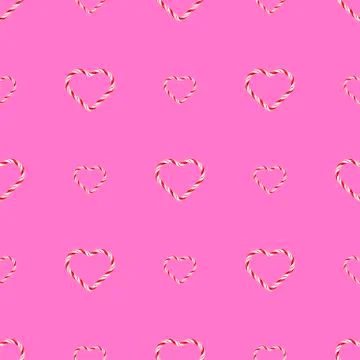 Seamless Sweet Candy Hearts Pattern Ilustração Stock
