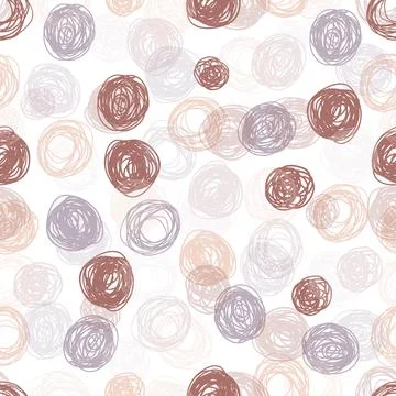 SEAMLESS SWEET PATTERN BACKGROUND WITH MULTICOLOUR HAND DRAW POLKA DOT Stock Illustration