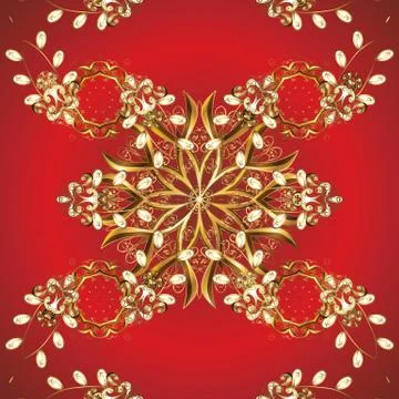 Seamless swirl pattern. Vector. Endless curl ornament. Can be used for greeting Stock Illustration