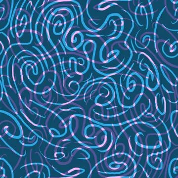 Seamless swril pattern, colored chaos print. Geometrical background. Abstract. Stock Illustration