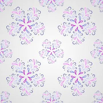 Seamless symmetric pattern with petals or drops Stock Illustration