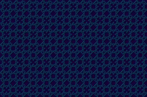 Seamless symmetrical abstract vector background in arabian style made of em.. Stock Illustration