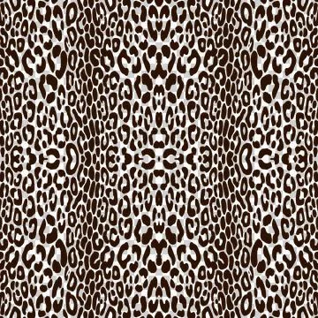 Seamless Symmetrical Leopard Animal Pattern Stock Illustration