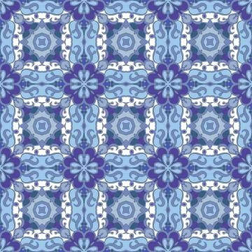 Seamless symmetrical pattern 스톡 일러스트