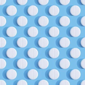 Seamless tablet pattern with a hard shadow on a blue background Stock Photos