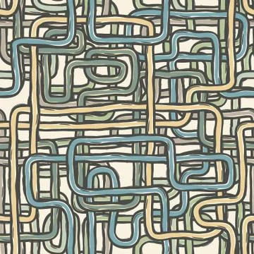 Seamless tangled wires retro background. vector, eps10 Stockillustratie