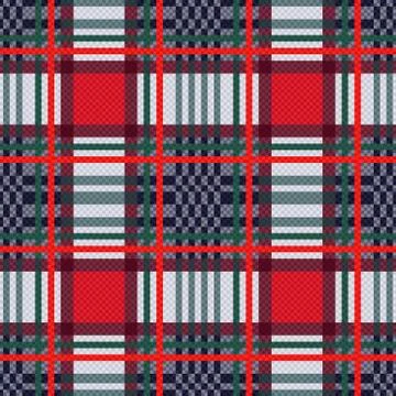 Seamless tartan contrast rectangular texture Stock Illustration