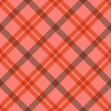 Seamless tartan diagonal pattern in pink and red Stock Illustration