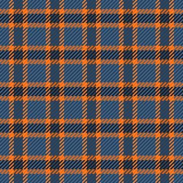 Seamless tartan pattern with blue and orange. Use for backgrounds, fabric des Stock-Illustration