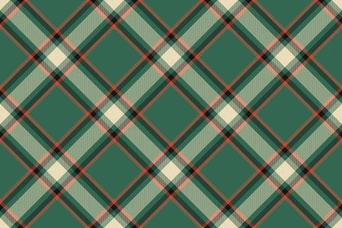 Seamless tartan pattern. A classic diagonal plaid design in green, beige an.. Stockillustratie